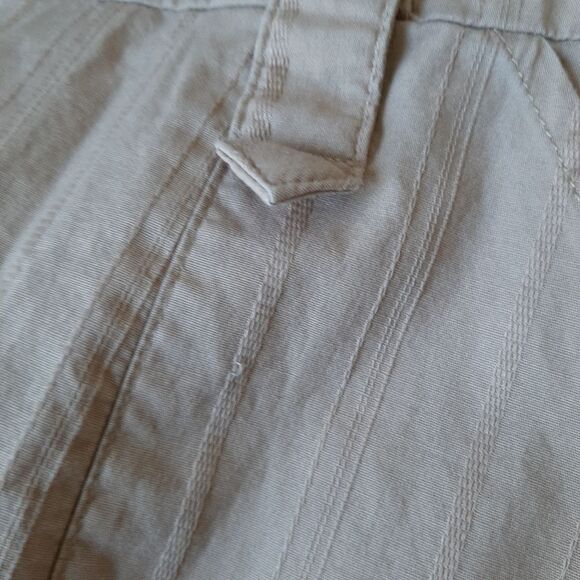 Iz Byer California Button Down Shirt Dress Tan Cotton Spandex Blend Medium - Picture 12 of 14